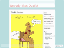 Tablet Screenshot of nobodylikesquails.wordpress.com