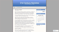 Desktop Screenshot of 21centuryhomeless.wordpress.com