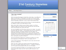 Tablet Screenshot of 21centuryhomeless.wordpress.com