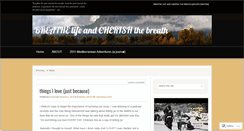 Desktop Screenshot of cherishthebreath.wordpress.com