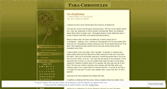 Desktop Screenshot of parachronicles.wordpress.com