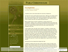 Tablet Screenshot of parachronicles.wordpress.com