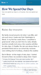 Mobile Screenshot of howwespendourdays.wordpress.com