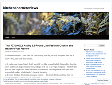 Tablet Screenshot of kitchenshomereviews.wordpress.com