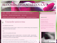 Tablet Screenshot of bloomingmiracledoula.wordpress.com