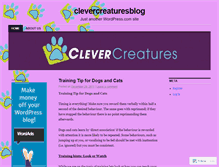 Tablet Screenshot of clevercreaturesblog.wordpress.com