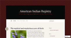 Desktop Screenshot of americanindianregistry.wordpress.com