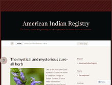 Tablet Screenshot of americanindianregistry.wordpress.com