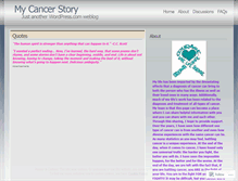 Tablet Screenshot of mylifewithcancer.wordpress.com