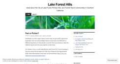 Desktop Screenshot of lakeforesthills.wordpress.com