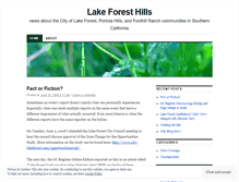 Tablet Screenshot of lakeforesthills.wordpress.com