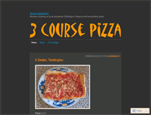 Tablet Screenshot of 3coursepizza.wordpress.com