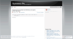 Desktop Screenshot of bryansammon.wordpress.com