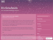 Tablet Screenshot of frivforschools.wordpress.com