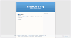 Desktop Screenshot of ledemure.wordpress.com