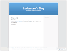 Tablet Screenshot of ledemure.wordpress.com