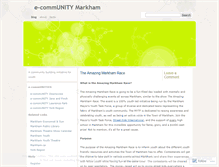 Tablet Screenshot of ecommunitymarkham.wordpress.com