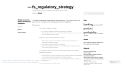 Desktop Screenshot of fsregulatorystrategy.wordpress.com