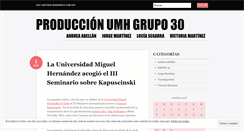 Desktop Screenshot of produccionumh101130.wordpress.com