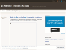 Tablet Screenshot of portableairconditionertips288.wordpress.com