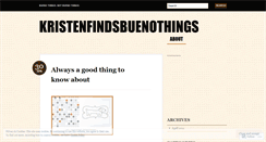 Desktop Screenshot of kristenfindsbuenothings.wordpress.com