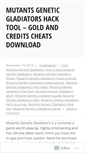 Mobile Screenshot of mutantsgeneticgladiatorshacktoolcheats.wordpress.com