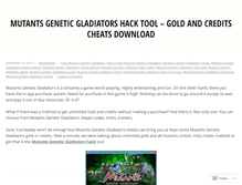 Tablet Screenshot of mutantsgeneticgladiatorshacktoolcheats.wordpress.com