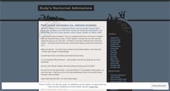 Desktop Screenshot of nocturnalrudy.wordpress.com