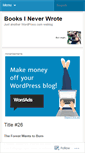 Mobile Screenshot of booksineverwrote.wordpress.com