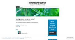 Desktop Screenshot of letterdashblogtroll.wordpress.com