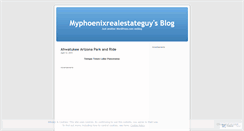 Desktop Screenshot of myphoenixrealestateguy.wordpress.com