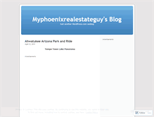 Tablet Screenshot of myphoenixrealestateguy.wordpress.com