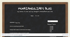 Desktop Screenshot of munazahgulzar.wordpress.com