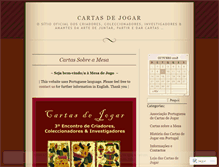 Tablet Screenshot of cartasdejogar.wordpress.com