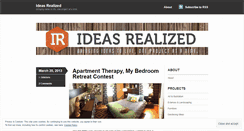 Desktop Screenshot of ideasrealized.wordpress.com