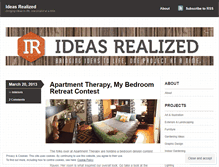 Tablet Screenshot of ideasrealized.wordpress.com
