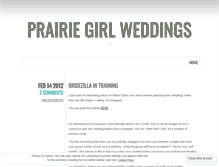 Tablet Screenshot of prairiegirlweddings.wordpress.com