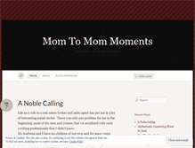 Tablet Screenshot of mom2mommoments.wordpress.com