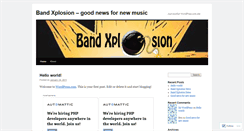 Desktop Screenshot of bandxplosion.wordpress.com