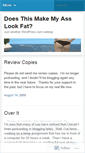 Mobile Screenshot of doesthismakemyasslookfat.wordpress.com