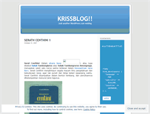 Tablet Screenshot of krismanto.wordpress.com