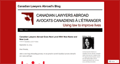 Desktop Screenshot of canadianlawyersabroad.wordpress.com