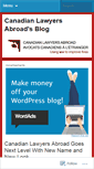 Mobile Screenshot of canadianlawyersabroad.wordpress.com