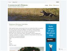 Tablet Screenshot of caninecoach.wordpress.com