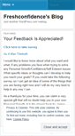 Mobile Screenshot of freshconfidence.wordpress.com