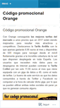 Mobile Screenshot of codigopromocionalorange.wordpress.com