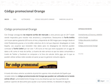 Tablet Screenshot of codigopromocionalorange.wordpress.com