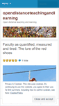 Mobile Screenshot of opendistanceteachingandlearning.wordpress.com