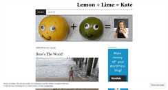 Desktop Screenshot of lemonlimekate.wordpress.com