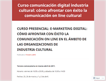 Tablet Screenshot of cursocomunicaciondigitalcultural.wordpress.com